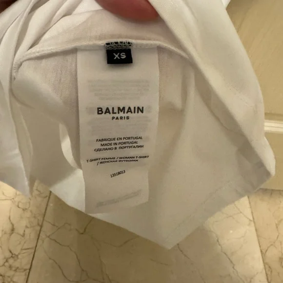 Authentic New With Tags Balmain Logo Tee